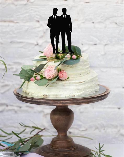 gay marriage cake toppers|More.